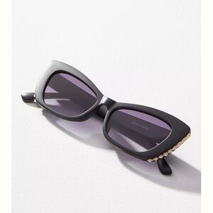Anthropologie Pearl-Embellished Cat-Eye Sunglasses